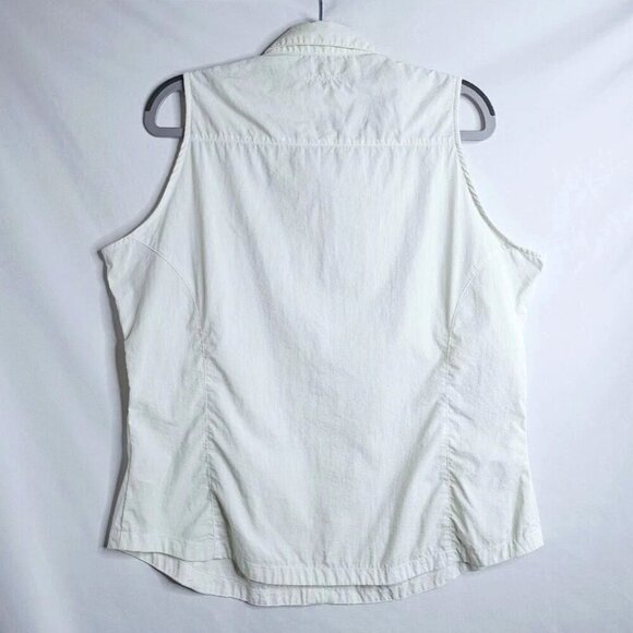 COLUMBIA SPORTSWEAR Titanium Sleeveless Shirt Top WHITE size XL Outdoors Casual - Picture 6 of 6